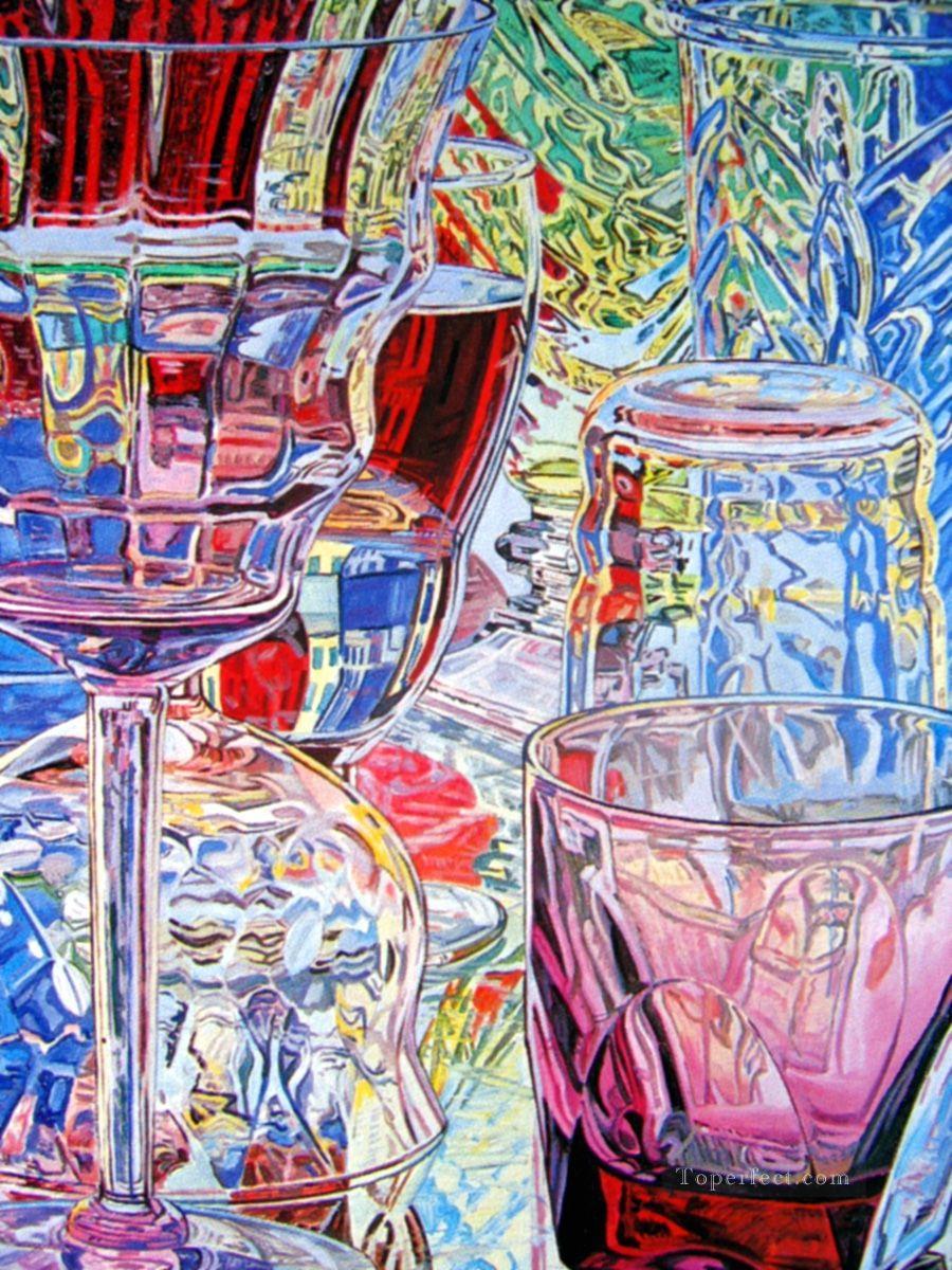 red wine glass JF realism still life Oil Paintings